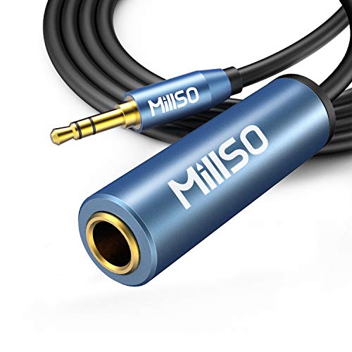 Product Cover MillSO 1/4 to 3.5mm Headphone Adapter, 6.6ft TRS 6.35mm Female to 3.5mm Male 1/8 to 1/4 Stereo Audio Adapter for Amplifiers, Guitar, Piano, Home Theater Devices, Phone, Laptop, Headphones - 6.6ft/2M