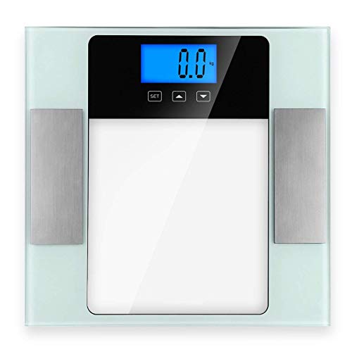 Product Cover Digital Body Scale, CUSIBOX Smart Body Weight Scale Bathroom Scale with 10 Users Memory Mode, Non-Slip Large LCD Display, 6mm Tempered Glass, up to 400 Pounds