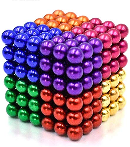 Product Cover Magnetic Balls 5MM 216 Pieces Magnets Sculpture Building Blocks Toys for Intelligence Learning Development and Creative Educational Toy, Office Desk Toy & Stress Relief for Adults(8 Color)