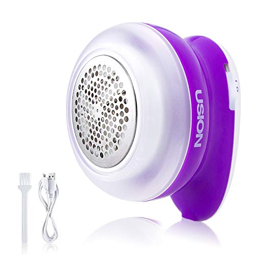 Product Cover Sweater Fabric Shaver Rechargeable, 2019 New Electric Lint Pilling Remover for Clothes, Sweater Trimmer Defuzzer, Fast & Durable, Easy Remove Fuzz, Pills, Bobbles-Purple