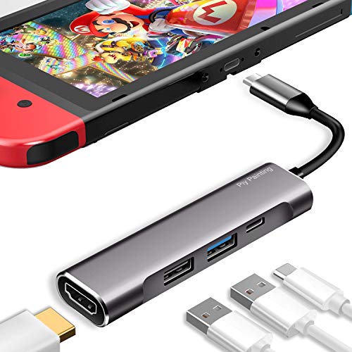 Product Cover Piy Painting Nintendo Switch Dock, USB Type C to HDMI Multiport Hub, USB-C (USB3.1) Adapter PD Charger for Nintendo Switch, Portable 4K HDMI Dock for Samsung Dex Station S10/9/8/Note8/9/Tab S
