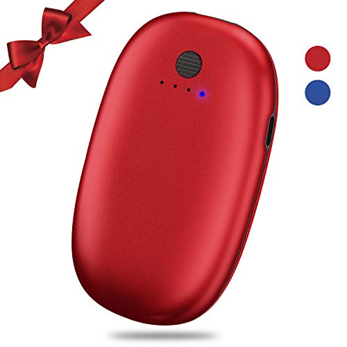 Product Cover isinlive Rechargeable Hand Warmers, 5200mAh Power Bank, Reusable Portable Pocket USB Hand Warmer Heater Battery Pocket Warmer Great for Outdoor Sports Red