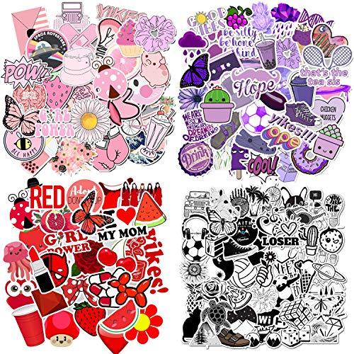 Product Cover 200 Pcs Stickers for Water Bottles,Cute Vsco Stickers,Cute Funny Stickers for Teens,Girls,Perfect for Waterbottle,Laptop,Hydro Flask Travel Vinyl Stickers Waterproof