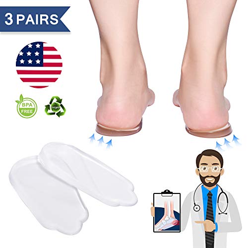 Product Cover Medial & Lateral Heel Wedge Silicone Insoles, Supination & Pronation Corrective Heel Insoles, Gel Adhesive Shoe Inserts for Foot Alignment, Knock Knee Pain, Bow Legs, O/X Type Leg