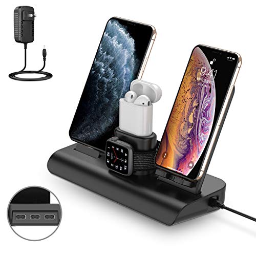 Product Cover SimJoy Wireless Charger,Wireless Charger Stand, 4 in 1 Charging Stand Dock Compatible with Apple Watch,iPad, AirPods and Fast Wireless Charging Stand for iPhone 11/11 Pro/X/XS/XR/Xs Max/8/8 P