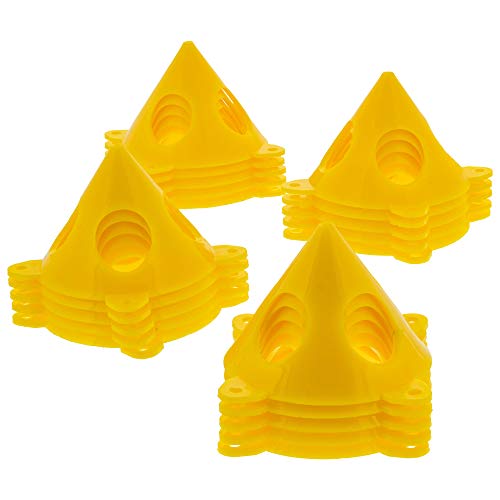 Product Cover U.S. Art Supply Yellow Cone Canvas and Cabinet Door Risers - Acrylic and Epoxy Pouring Paint Canvas Support Stands (Pack of 20) Great to get your Canvas or Cabinet Doors elevated for a clean paint job