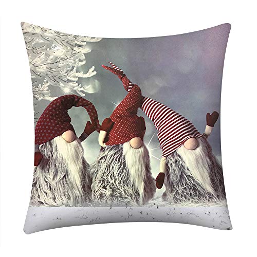 Product Cover MEIHUALU 17.7 x 17.7inch Christmas Series Printed Pillowcase Soft Decoration Pillowcases Christmas Pillow Covers Xmas Series Cushion Cover Case Pillow Custom Zippered Square Pillowcase (H)