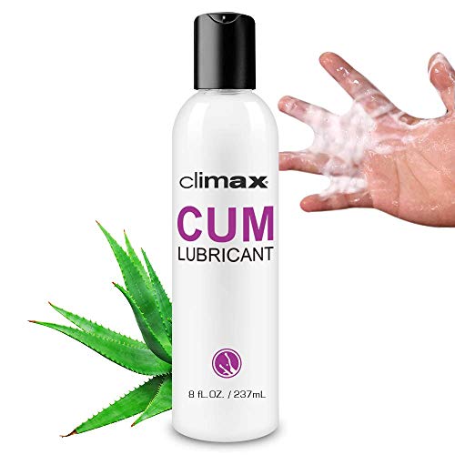Product Cover CLIMAX Water Based Cum Lube Unscented White Personal Natural Lubricant - 8 fl.oz - for Women Men Couples Smooth and Slippery Long Lasting