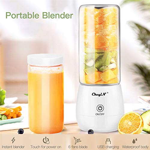 Product Cover Portable Blender,inkint Personal Size Blender Juicer Cup for Shakes and Smoothies Fruit Mixer with USB Rechargeable 6 Stainless Steel Blades BPA Free 450ml