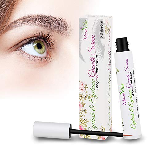 Product Cover Eyelash Growth Enhancer & Brow Serum with Biotin & Natural Growth Peptides for Long, Thick Looking Lashes and Eyebrows! Dermatologist Certified & Hypoallergenic