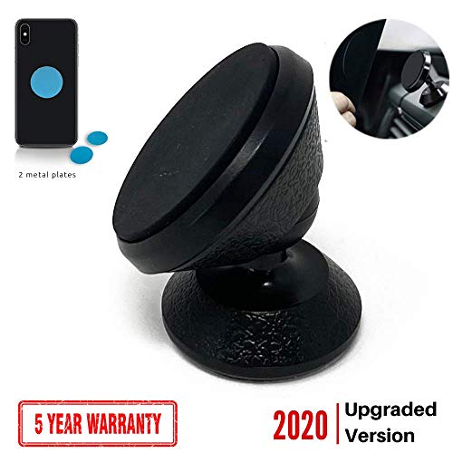 Product Cover ZTC Magnetic Car Phone Mount - Universal Dashboard Cellphone Holder - 360° Rotation - Compatible with All Smartphones - iPhone, Android, GPS, Mini Tablet and More - 2 Metal Plates - ABS Plastic