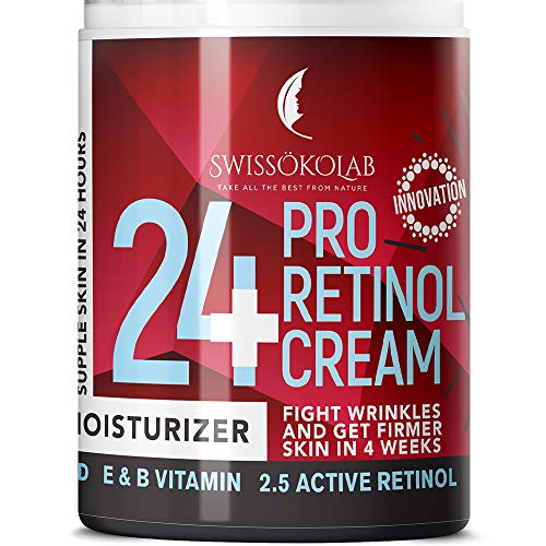 Product Cover Retinol Cream for Face Eye Neck Area - Day & Night Retinol Moisturizer - Anti Aging Face Cream with 2.5% Active Retinol Hyaluronic Acid - Firming Anti Wrinkle Cream for Men and Women