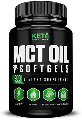 Product Cover MCT Oil Keto - Mct Oil Capsules Advanced Formula - Pure Coconut Oil - Premium Softgels Perfect for Keto Diet Max Results - Weight Loss Supplements - c8 MCT Oil Pills