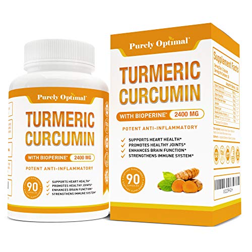 Product Cover Premium Turmeric Curcumin with Bioperine 2400mg - Highest Strength & Potency 95% Curcuminoids - Pain Relief & Joint Support, Anti-Inflammatory - Black Pepper for Max Absorption (90 Turmeric Capsules)