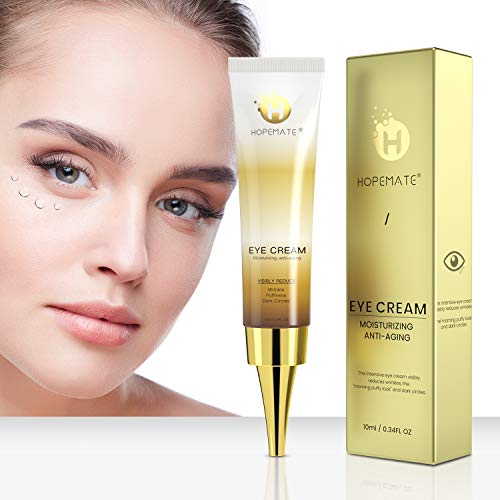 Product Cover HOPEMATE Anti Age Eye Cream, Reduce Dark Circles, Puffiness Under Eye Bags,Effective Anti-Wrinkles Treatment - Anti-Aging Eye Gel with Hyaluronic Acid Natural and Organic Anti Aging Eye Balm To Reduce