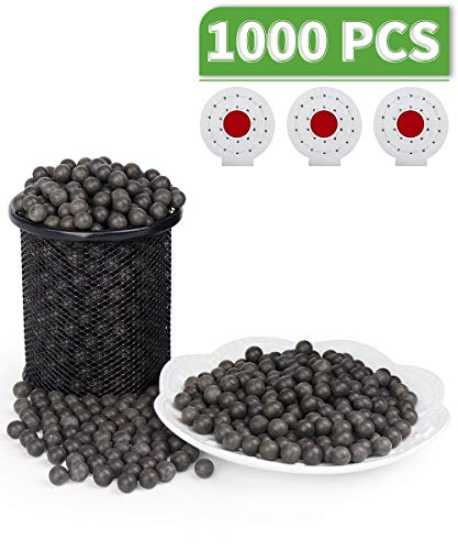 Product Cover LuckIn Slingshot Ammo Ball, Slingshot Clay Ball 3/8 inch, Slingshot Clay Ammo Biodegradable, Clay Ball with 3Pcs Targets, Soil Color, 1000 Pcs