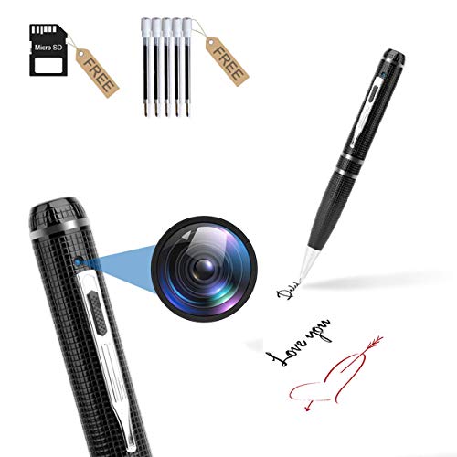 Product Cover Spy Camera, Full 1080P Pen Camera for Recording and Taking Photos, Spy Camera Pen for Business, Conference and Security, Hidden Camera with 32GB Memory Card and 5 Pen Refills