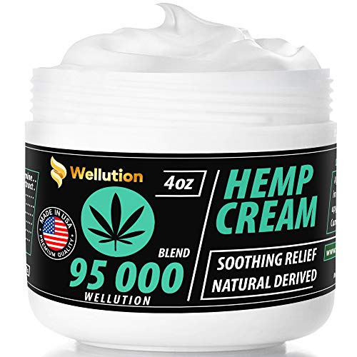 Product Cover Hemp Cream 95000 mg Blend - All-Natural Seed Oil Extract for Knee, Lower Back, Feet, Wrist and Joint Pain Relief - Extra Strength Massage Lotion with Arnica, Menthol and Organic Oils