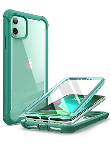 Product Cover i-Blason Ares Case for iPhone 11 6.1 inch (2019 Release), Dual Layer Rugged Clear Bumper Case with Built-in Screen Protector (Mint Green)