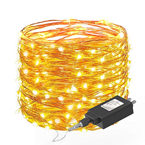 Product Cover Ittiot Fairy String Lights 66ft with 200 LEDs, Christmas Lights Waterproof Outdoor & Indoor Decorative Lights for Bedroom, Garden, Patio, Parties, UL Power Supply Copper Wire Lights