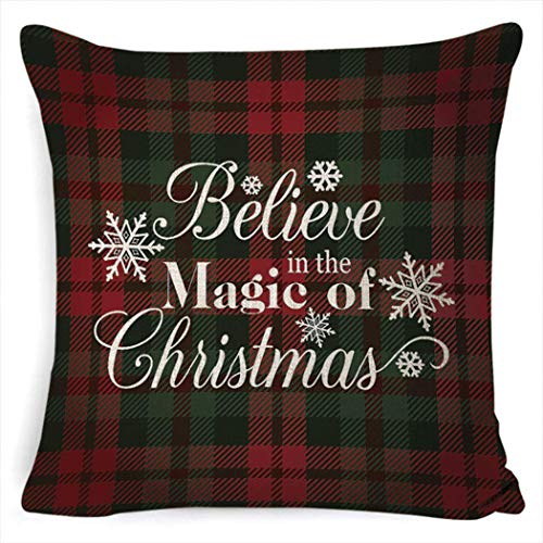Product Cover Bluefringe Christmas Linen Pillowcase, Soft Decoration Linen Cushion Cover, Home Deco 45 x 45cm