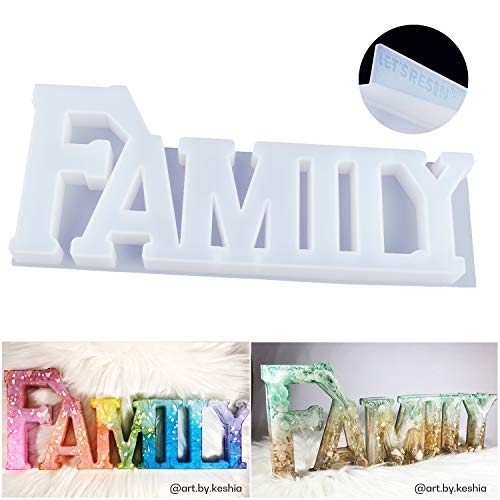 Product Cover LET'S RESIN Family Mold, Silicone Resin Molds, Good Ideas to Creating A Unique Resin Project as Ideal Gift