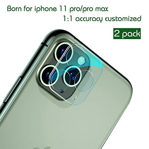 Product Cover for iPhone 11 Pro/iPhone 11 Pro Max Camera Lens Protector, Vidafelic Bubble-Free Anti-Scratch Camera Lens Screen Flexible Ultra-Thin Glass Protector Film（2 Pack）