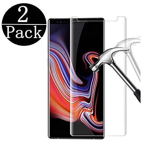 Product Cover Samsung Galaxy Note 9 Tempered Glass Screen Protector,(2 - Pack) [HD Clear][Anti-Bubble][9H Hardness][Anti-Scratch][Anti-Fingerprint] Screen Protector Compatible Galaxy Note 9