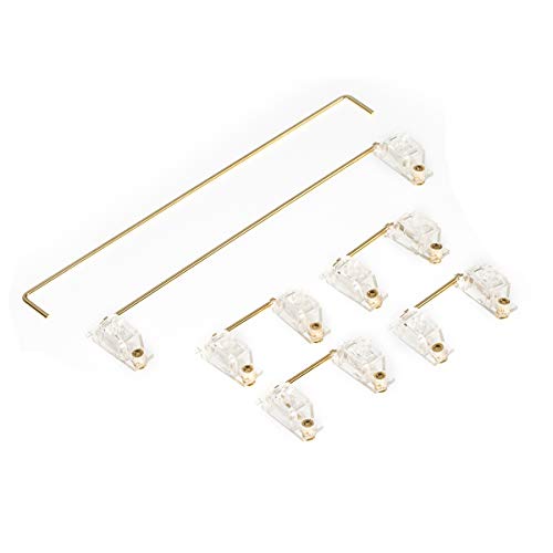 Product Cover ZugGear Transparent Gold Plated PCB Screw-in Stabilizers 2u 6.25u 7u Keycap Stabilizers Mechanical Keyboard Satellite Shaft Screw Stabilizers