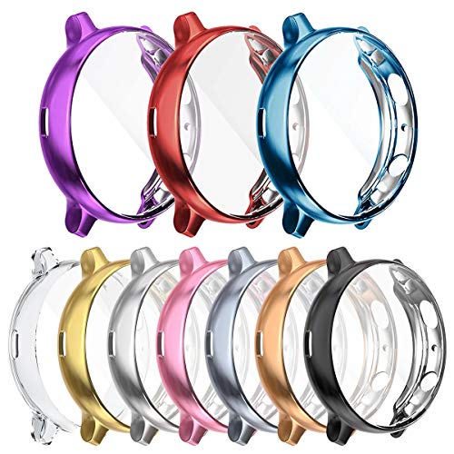 Product Cover [10-Pack] Screen Protector Case Compatible with Samsung Galaxy Watch Active 2 44mm Cover, All-Around Protective Cover Soft TPU Bumper Frame Accessories (10 Colors, Active 2 44mm)