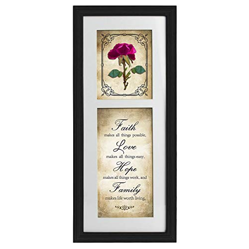 Product Cover Wall Hanging Wood Framed Inspirational Quotes Home Decor Motivational Sayings Plaque Family Love Blessed Sign Art Prints Vertical Poster Frame