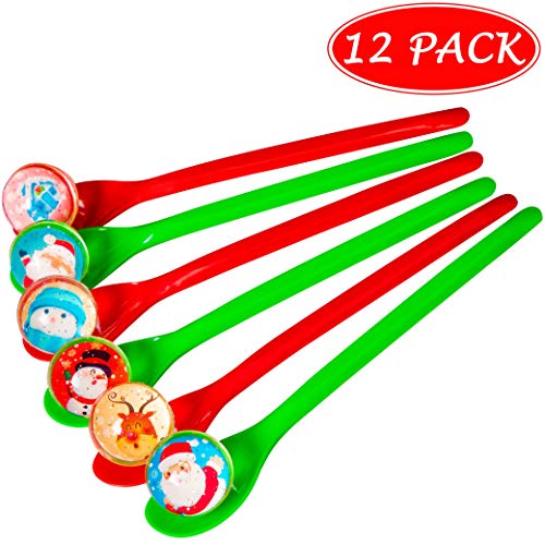 Product Cover Christmas Game Bouncy Ball Spoon Relay Race Toy for Kids Adults Indoor Outdoor Decorations Xmas/Holiday/Winter Party Supplies Favors
