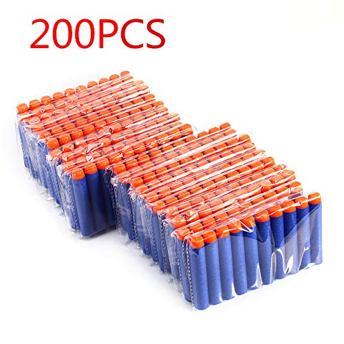 Product Cover Greensen Darts Refill 200PCS Bullets Foam Darts Pack for Blasters Kid Toy Gun, Blue Dart Gun Bullets, Reusable