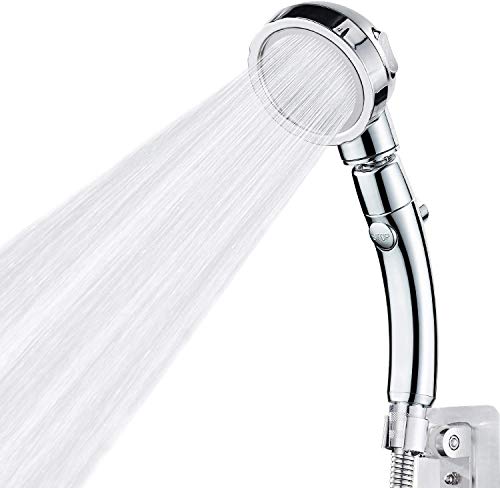 Product Cover Handheld Shower,Dorothead High Pressure Shower head with ON/Off Pause Switch Head 3-Settings Water Saving,Chrome Finish Bathroom Shower Accessorie