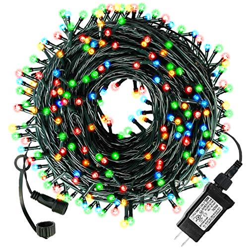 Product Cover Diojilad Multicolor LED Christmas Lights Outdoor Indoor Christmas Decoration Lights 105Ft 300LED UL Certified(4 Sets Connectable), 8 Modes Waterproof Fairy Lights for Christmas Tree, Wedding, Party