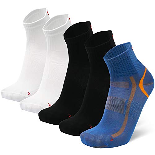 Product Cover Quarter Athletic Socks for Men & Women, Performance, Running, Sports, Fitness, Gym, Trainer Socks, 5 Pack
