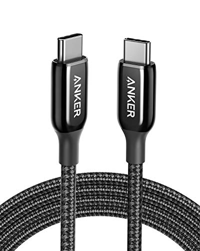 Product Cover USB C to USB C Cable, Anker Powerline+ III USB C to USB C (6ft) USB-IF Certified Cable, 60W Power Delivery PD Charging for Apple MacBook, iPad Pro, Google Pixel 3a/4 XL and More Type-C Devices