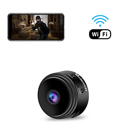 Product Cover Mini Spy Camera WiFi Hidden Camera, Modernway 1080P Wireless Small Indoor Home Security Cameras Nanny Cam with Motion Detection and Night Vision