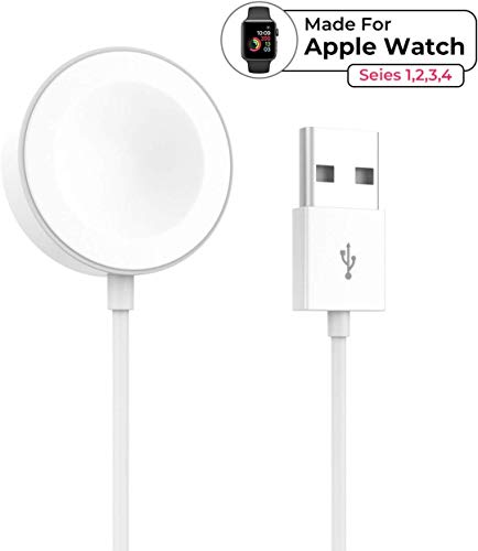 Product Cover Larnn iWatch Charger Latest Version Smart Watch Charger Magnetic Charging Cord Compatible with Apple Watch Series 4 3 2 1 (38mm 40mm 42mm 44mm)-White