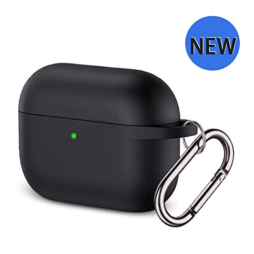Product Cover Jesmile Protective Case Cover Compatible with Airpods Pro Charging Case,Visible Front LED Soft Slim Silicone Headphone Case with Anti-Lost Carabiner for The Air pods Pro/3