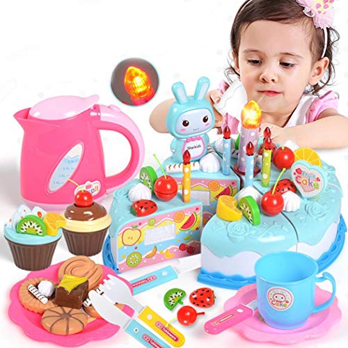 Product Cover erholi Kids Birthday Cake Toy Set DIY Fruit Cream Cutting Food Toys Pretend Play Gift Kitchen Playsets