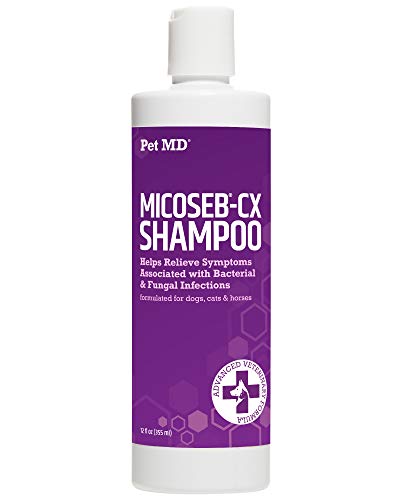 Product Cover Pet MD Micoseb-CX Medicated Shampoo for Dogs, Cats, Horses with Miconazole, Chlorhexidine for Fungal & Bacterial Skin Infection Treatment of Yeast, Ringworm, Mange, Acne - 12 oz