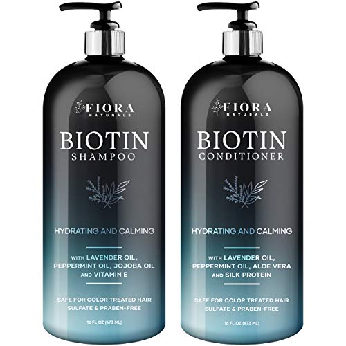 Product Cover Fiora Naturals Biotin Shampoo and Conditioner Set- Thickening Shampoo for Hair Loss and Thinning Hair- Promotes Natural hair growth, treats and prevents hairloss - Sulfate Free - for Men and Women