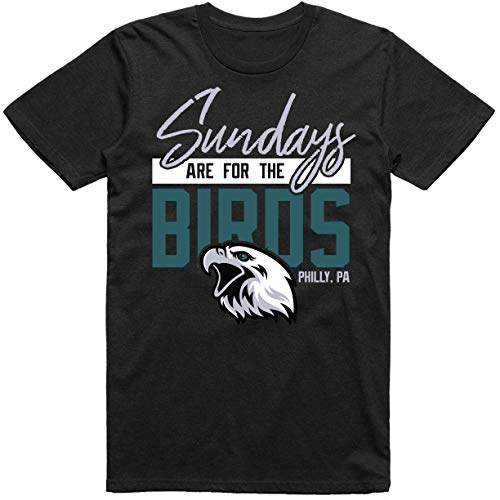 Product Cover Game On Apparel Sundays are for The Birds Philly PA Football Fans Classic Adult T-Shirt (Black, 2X)