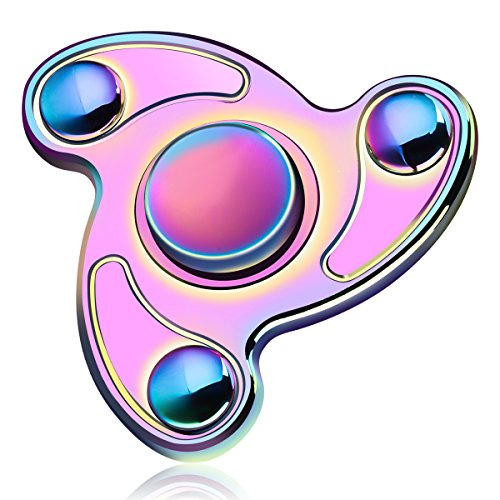 Product Cover ATESSON Fidget Spinner Toy Metal Spinner Durable Stainless Steel High Speed Bearing Precision Colorful Hand Spinner up to 10 min Spins for Adults Kids Gift