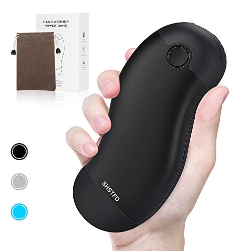 Product Cover SHSTFD Hand Warmers, 2 in 1 Rechargeable 6000mA Reusable Pocket Electric USB Double Sided Hand Warmer Power Bank, Portable Battery Charger Christmas Winter Gift for Women Men Girls Boys