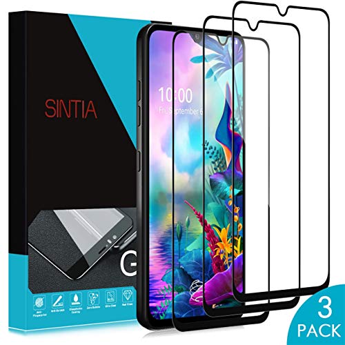 Product Cover [3 PACK]SINTIA Screen Protector for LG G8X THINQ(Not work for the dual screen),Full Coverage Tempered Glass,9H Hardness,Anti-Scratch,Bubble Free,Lifetime Replacement Warranty(Black)