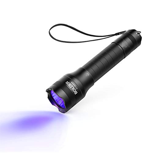 Product Cover Anker Bolder UV flashlight Rechargeable, 380nm Ultraviolet Blacklight Detector for Dog Urine, Pet Stains and Fluorescence, Pocket-size LED Torch, IPX5 Water Resistant, 18650 Battery Included
