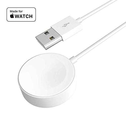 Product Cover Watch Charger Cable Magnetic Compatible with Apple iWatch Series 4 3 2 1 (38mm 40mm 42mm 44mm) - Magnetic Charging USB Cable Portable iWatch Charger 3.3 FT- White