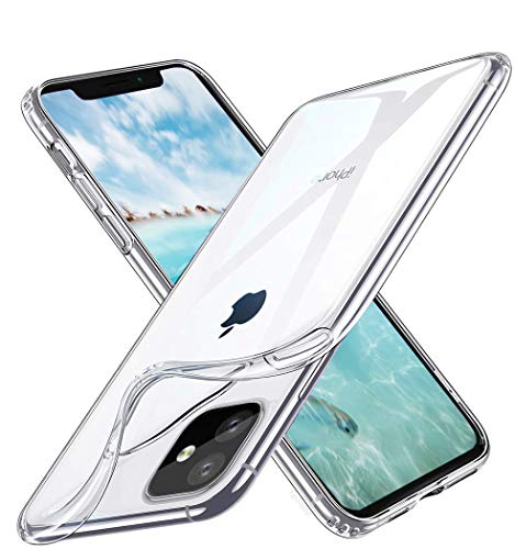Product Cover Egotude Soft Silicone Slim Clear Transparent Back Cover Case for iPhone 11 (Transparent)
